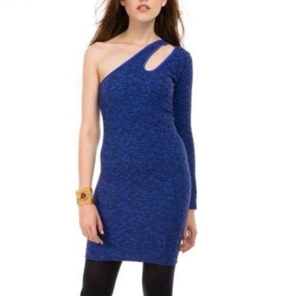 BCBGeneration One Sleeve Bodycon Dress in Periblue - New with Tag - Picture 1 of 8